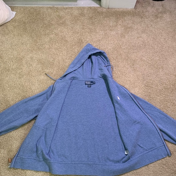 Ralph Lauren Polo Zip Sweater W/ Hood. Medium - Picture 5 of 6